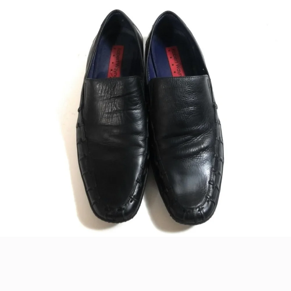 Robert Wayne Classic Black Slip-On Loafers